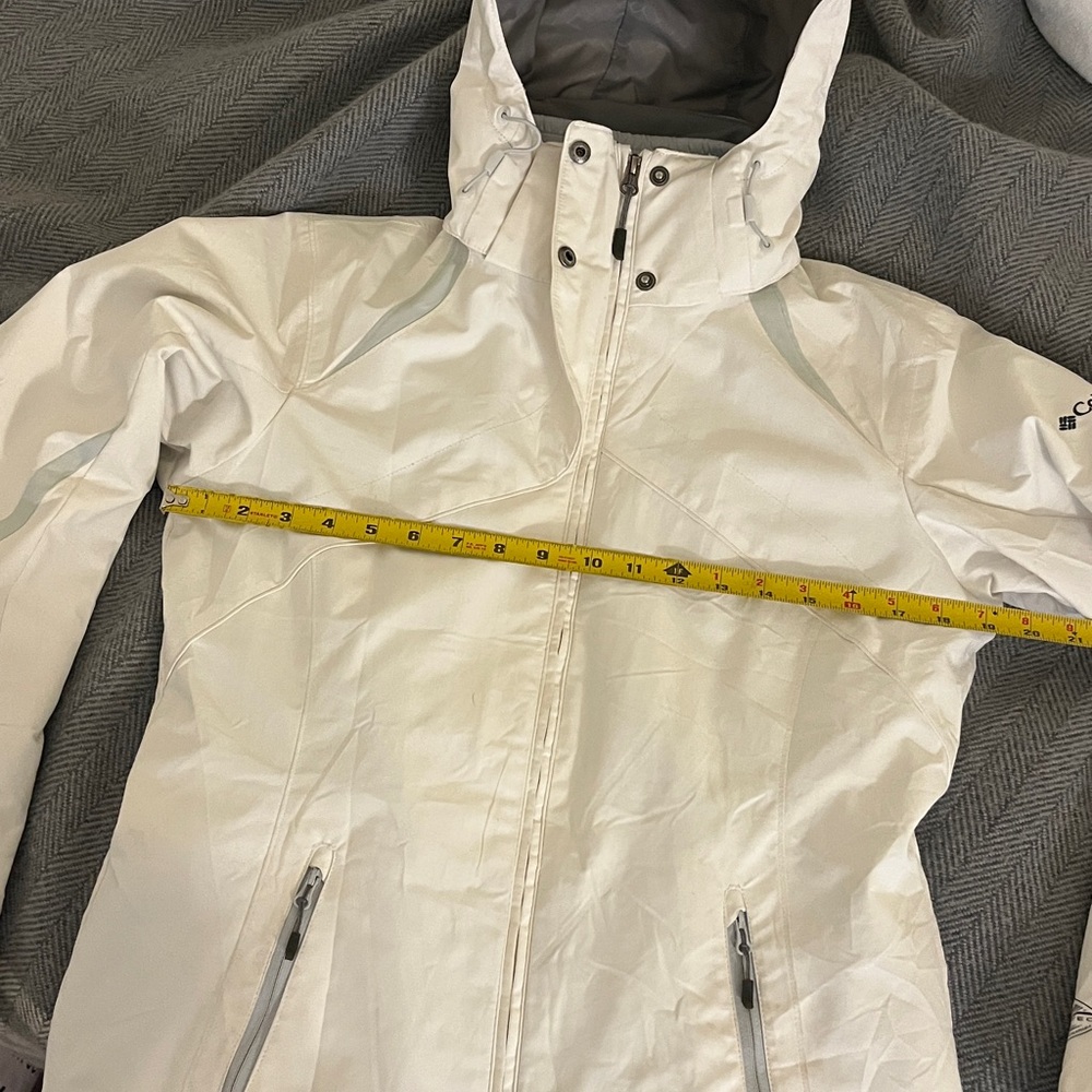 Columbia Womens Interchange 3in1 Bugaboo jacket OmniTech sizeSmall white/gray